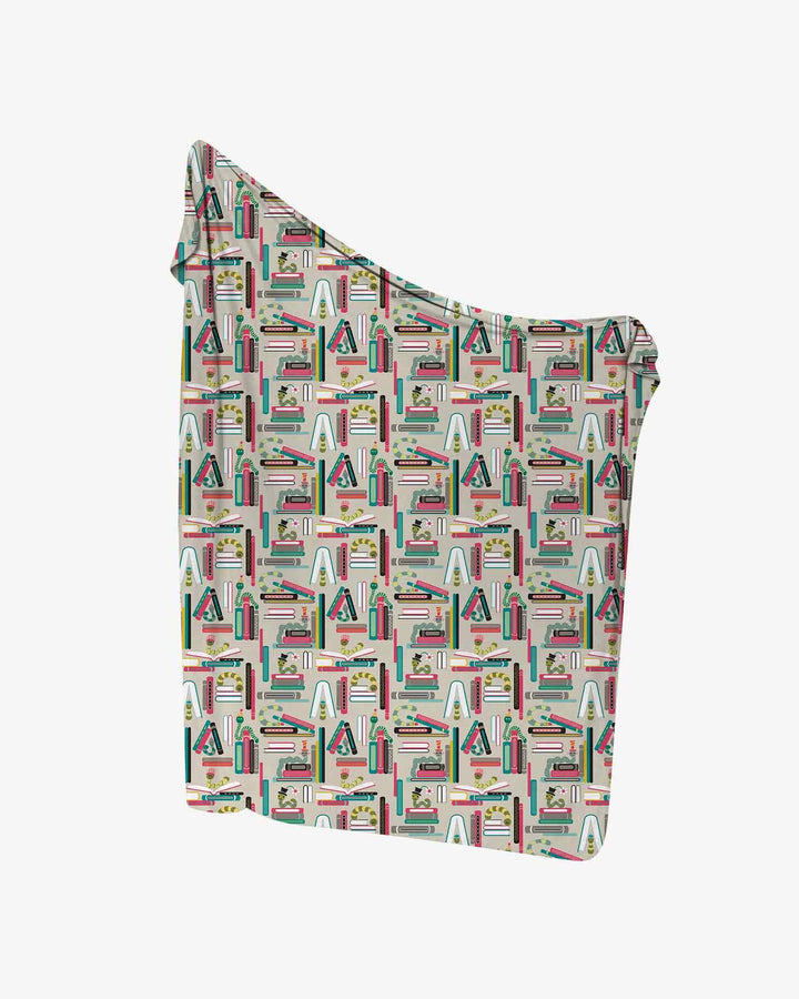Bookworm Adventures swaddle blanket