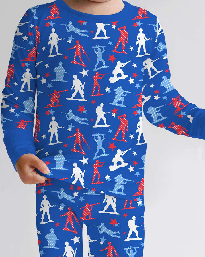Zweiteiliges Langarm-Pyjama-Set mit Sommerfrüchten