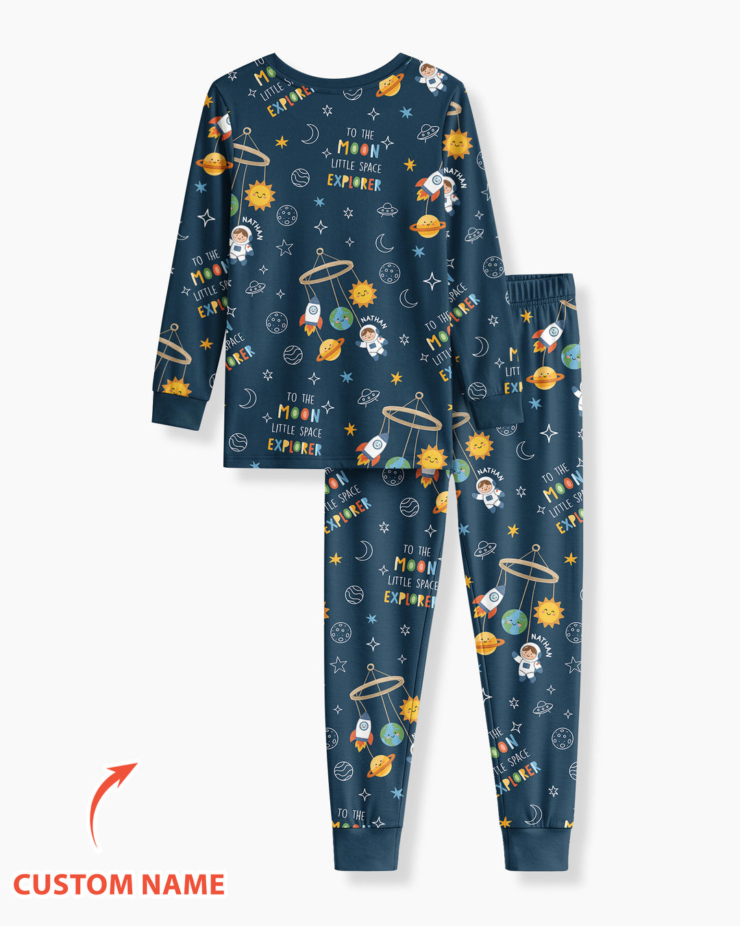 Zweiteiliges Langarm-Pyjama-Set mit Sommerfrüchten
