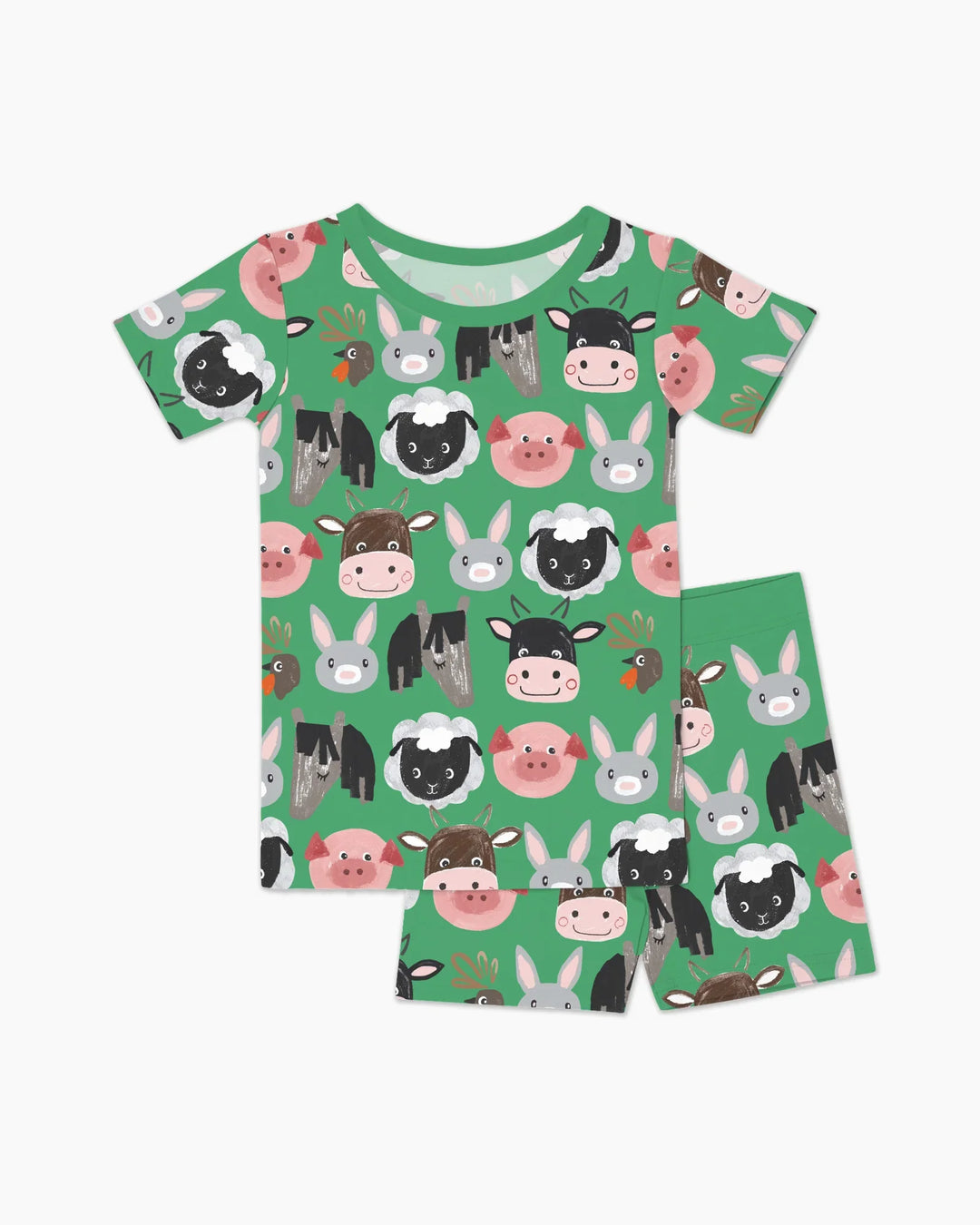 Template Zweiteiliges Pyjama-Set mit kurzen Ärmeln und Shorts