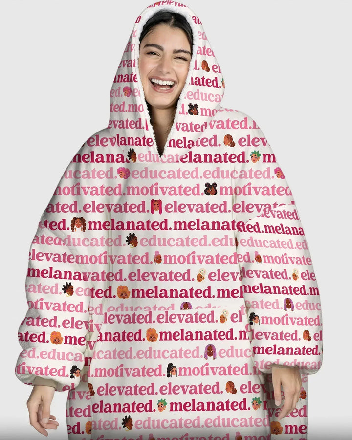 Gebildeter Motivierter Erhabener Melaninierter tragbarer Bambus-Deckenhoodie