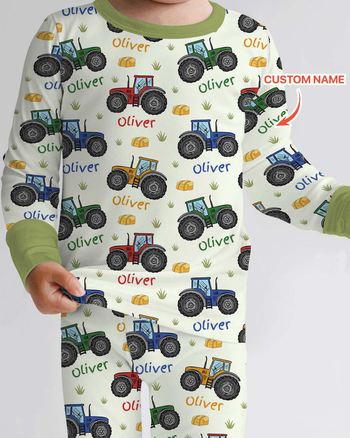 Zweiteiliges Langarm-Pyjama-Set mit Sommerfrüchten