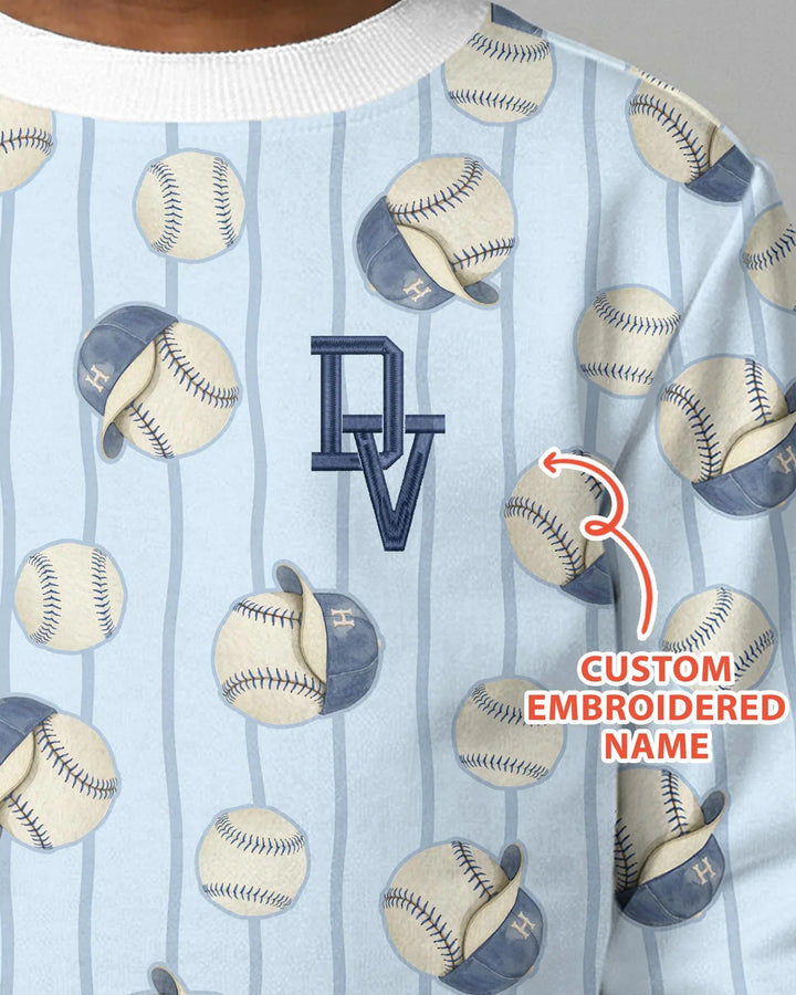 Benutzerdefiniertes besticktes Baseball-Bambus-Rundhalsshirt
