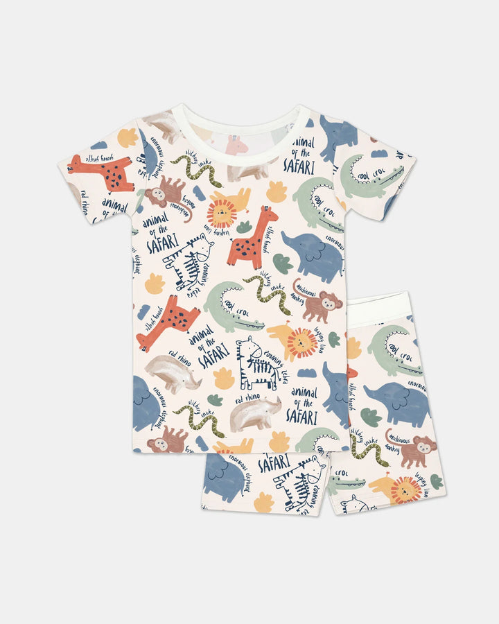 Template Zweiteiliges Pyjama-Set mit kurzen Ärmeln und Shorts