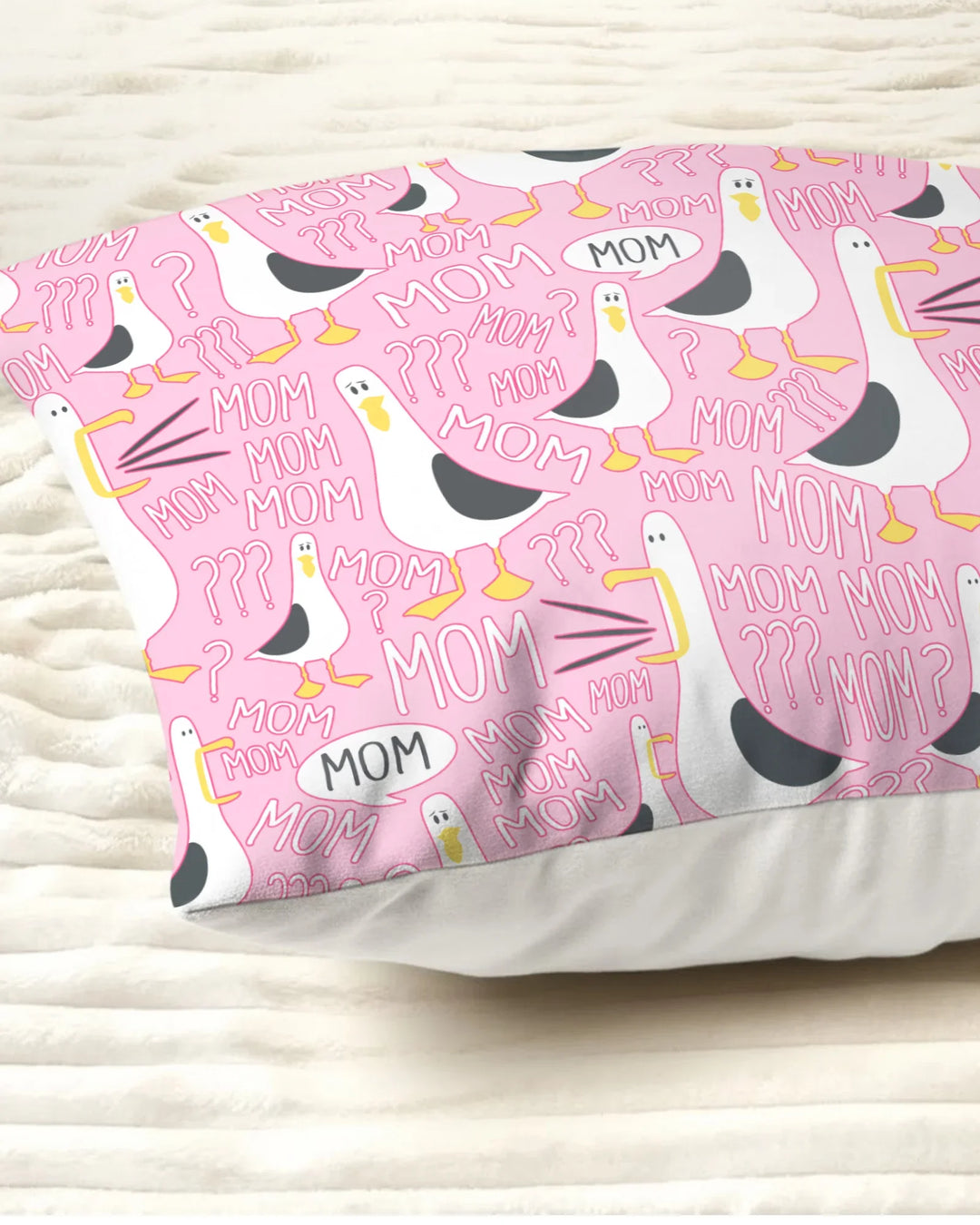 Funny Seagull MOM Bamboo Pillow Case
