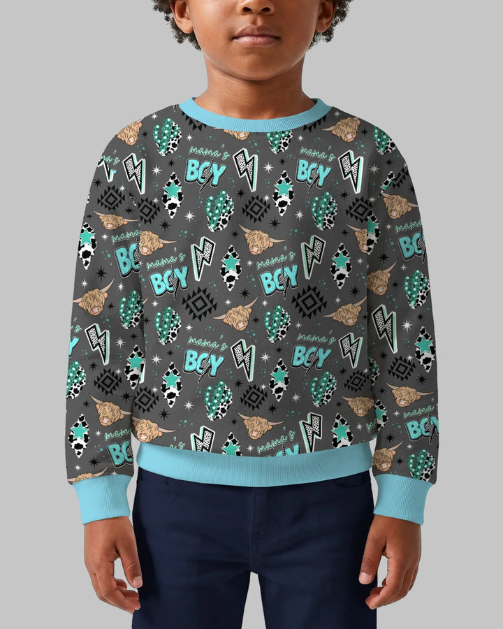 Western Mama & Me passende Bambus-Rundhals-Sweatshirts