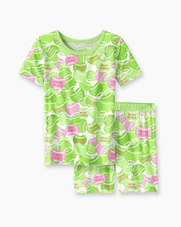 Schlafanzug-Set zweiteilig, kurze Ärmel, kurze Hose, Bambus