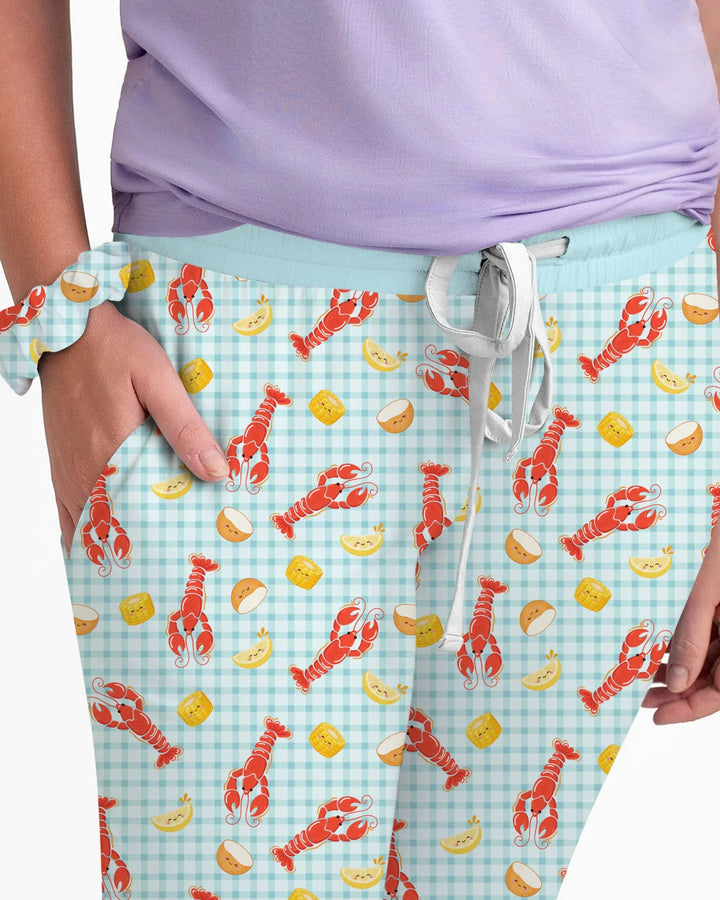 Preppy Langusten-Saison Bambus Damen Schlafanzug-Set
