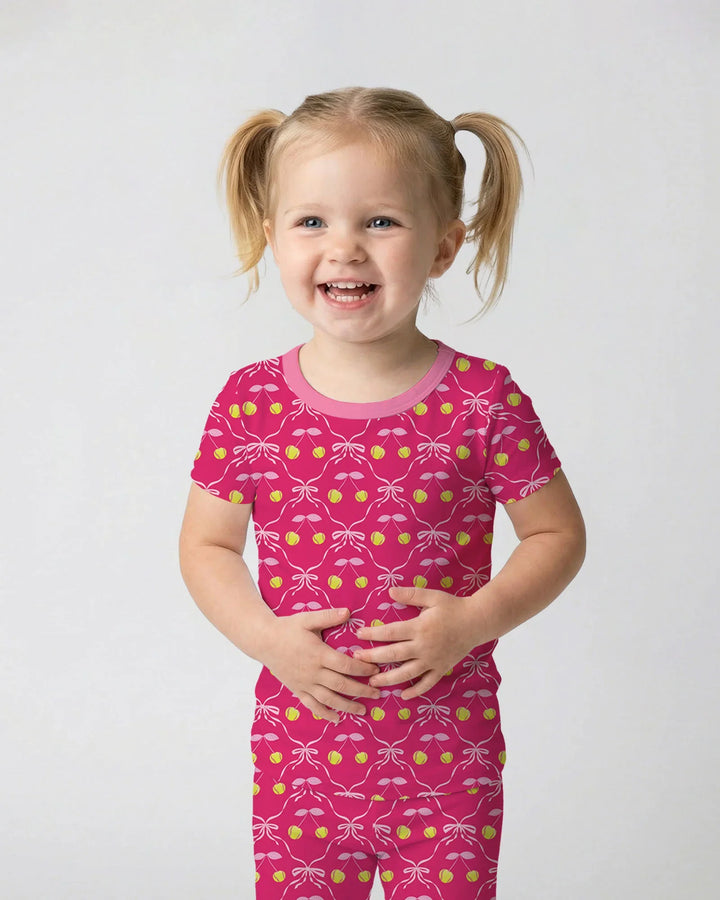 Zweiteiliges, kurzärmliges Pyjama-Set mit Marienkäfern