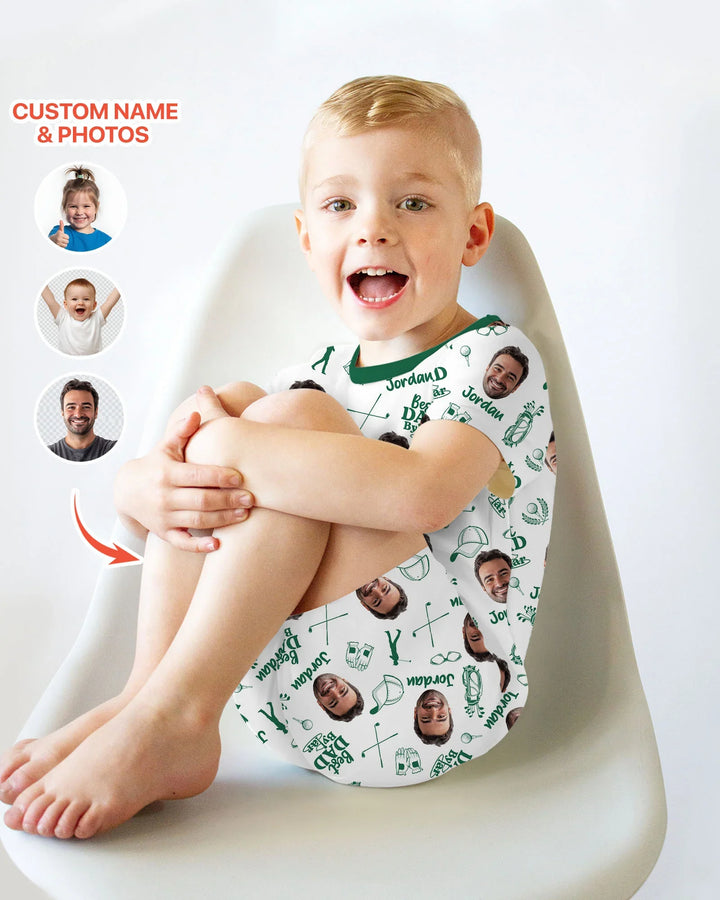 Zweiteiliges Pyjama-Set mit kurzen Ärmeln und Shorts im Sommer-Design