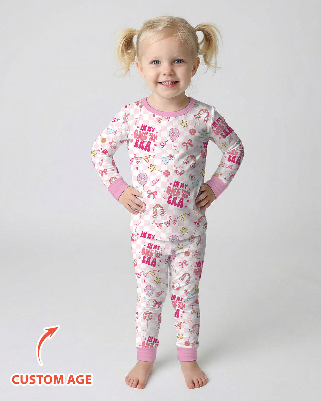 Personalized In My Birthday Era Bamboo Two Piece Long Sleeve Pajama Set