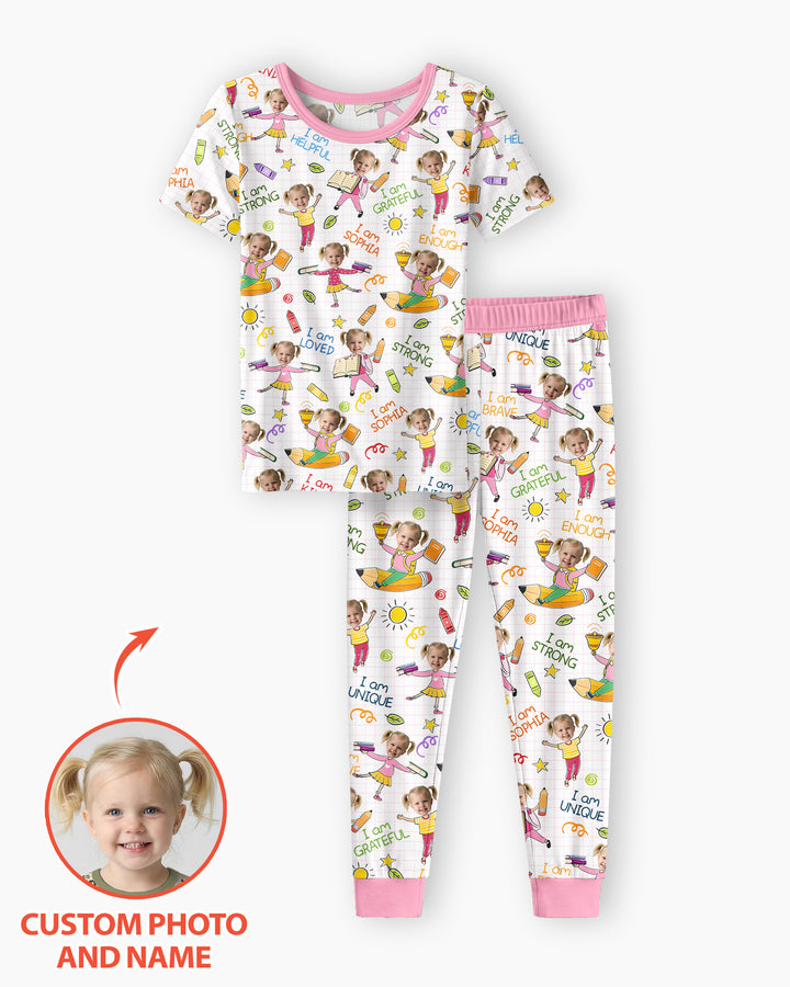 Zweiteiliges, kurzärmliges Pyjama-Set mit Marienkäfern