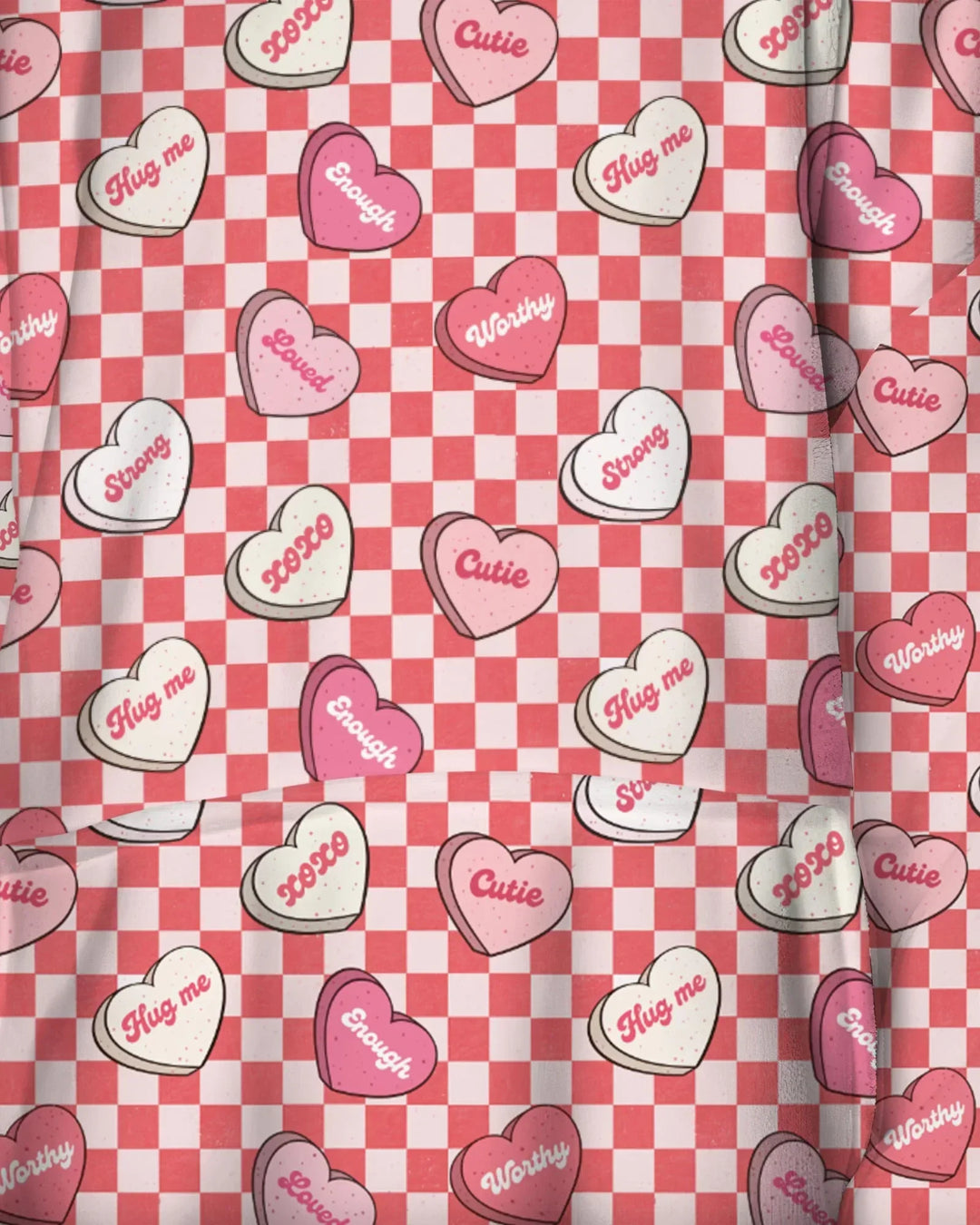 Valentins-Kapuzenpullover aus Bambusdecke mit Herzmuster