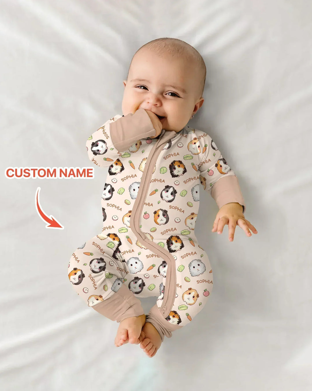 Gerippte Babykleidung mit individuellem Foto - Weich &amp; Skizzenhaft