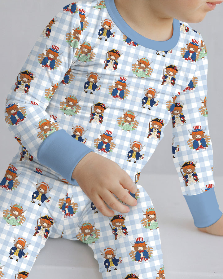 Zweiteiliges Langarm-Pyjama-Set mit Sommerfrüchten