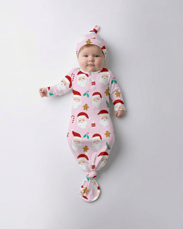 Christmas Sweet Santa Bamboo Knot Gown