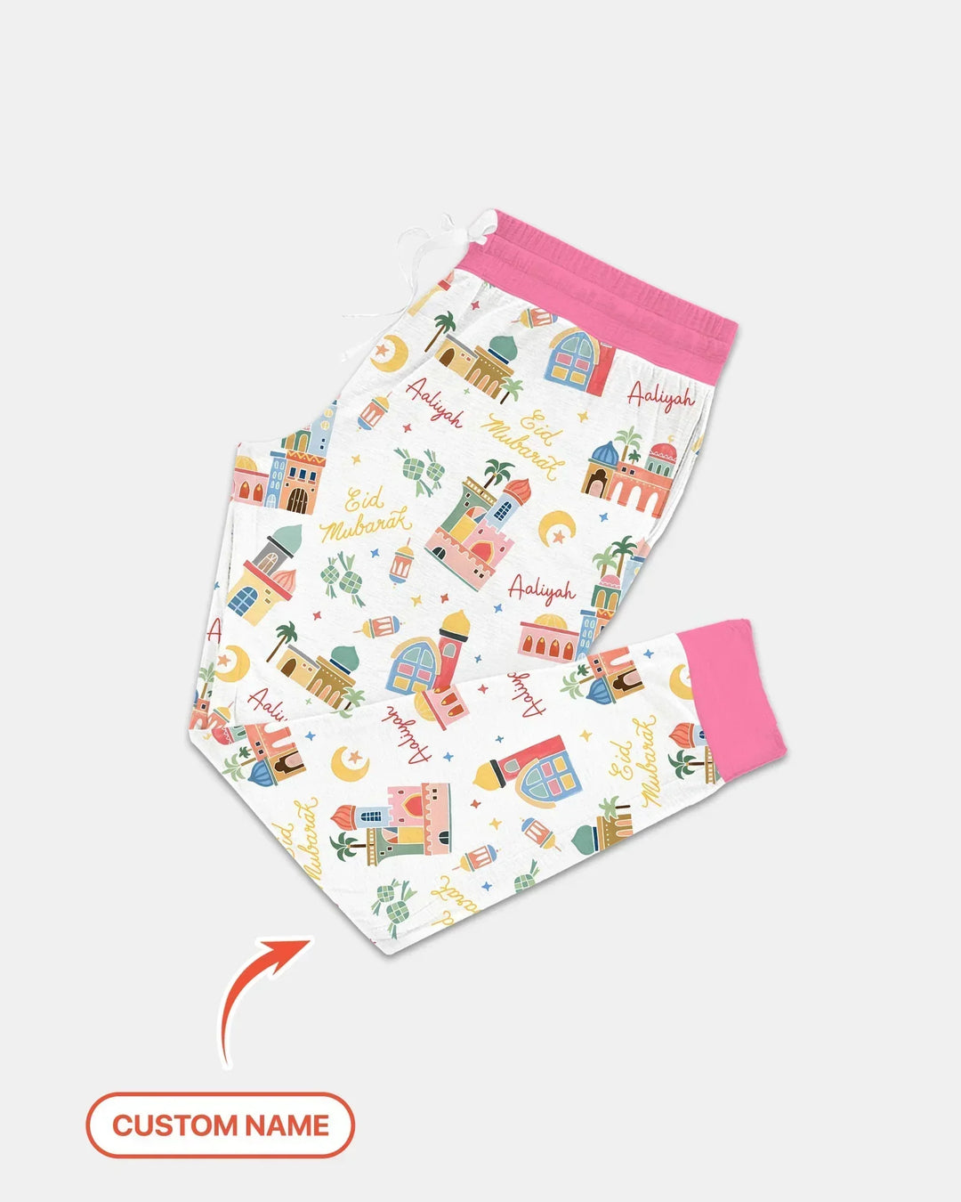 Eid Mubarak Personalisierter Bambus Damen Pyjama-Set