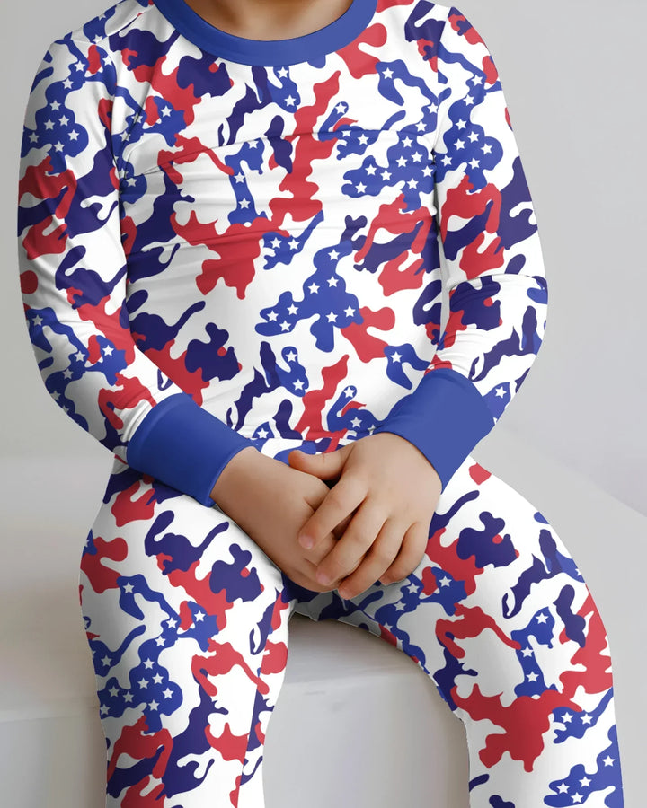 Zweiteiliges Langarm-Pyjama-Set mit Sommerfrüchten