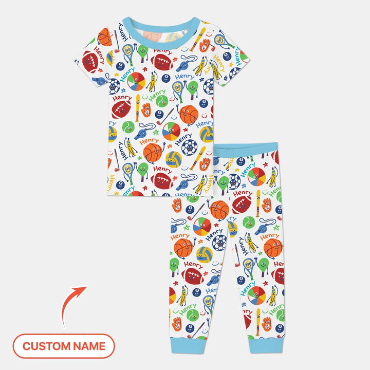 Zweiteiliges, kurzärmliges Pyjama-Set mit Marienkäfern