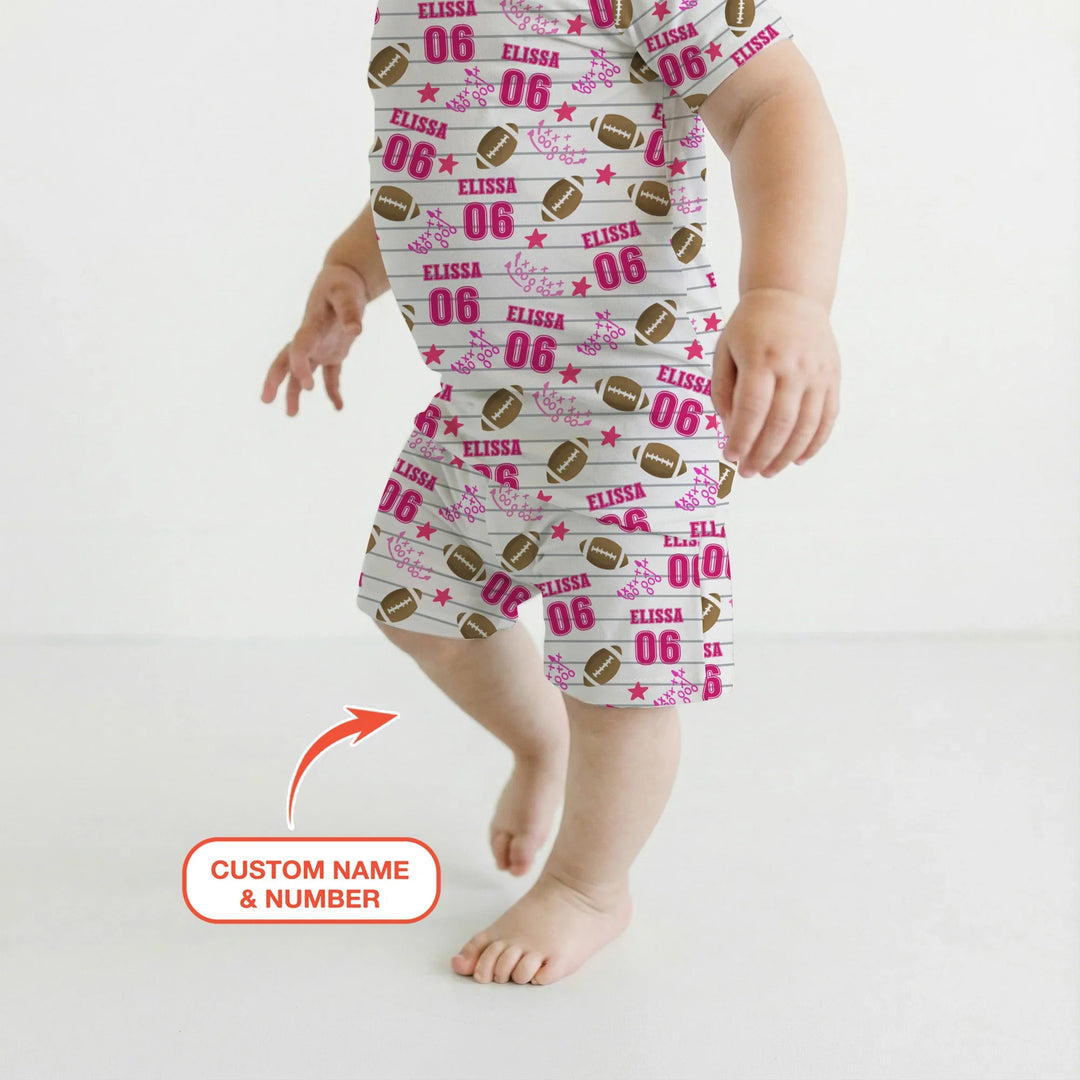 Zweiteiliges Pyjama-Set mit kurzen Ärmeln und Shorts im Sommer-Design