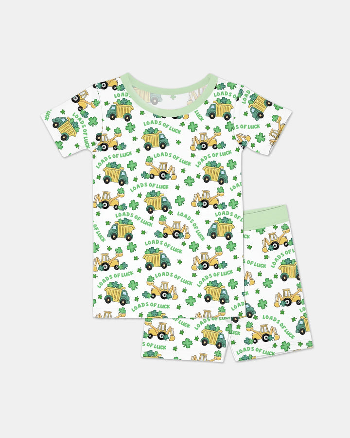 Template Zweiteiliges Pyjama-Set mit kurzen Ärmeln und Shorts