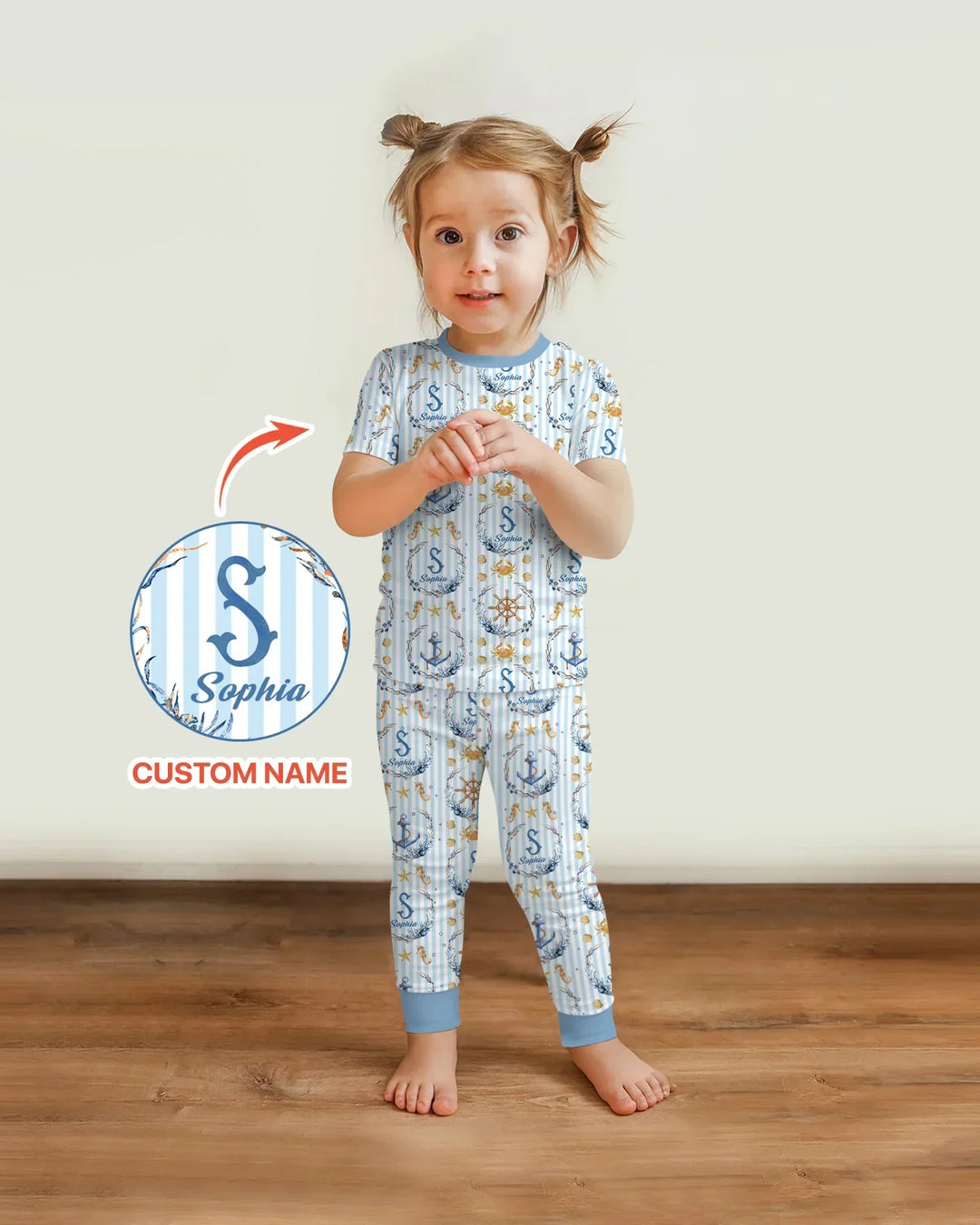Zweiteiliges, kurzärmliges Pyjama-Set mit Marienkäfern