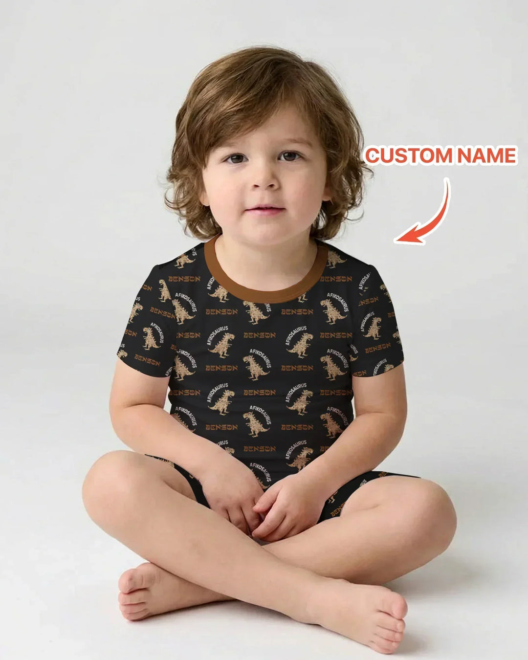 Zweiteiliges Pyjama-Set mit kurzen Ärmeln und Shorts im Sommer-Design