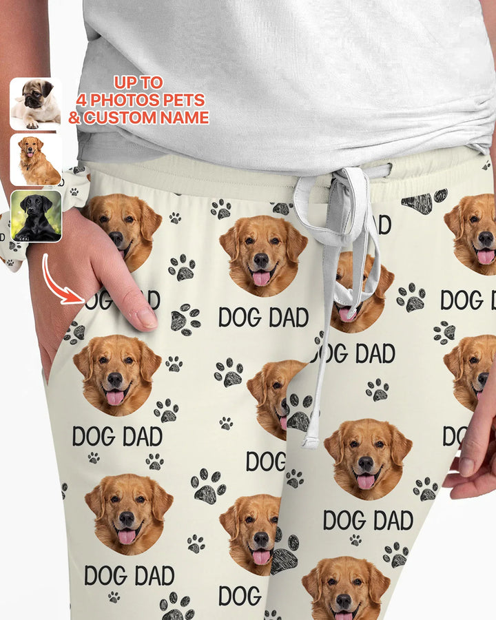 Pyjama-Set aus Bambus für Damen mit Foto und Pfote, für Hundeliebhaber