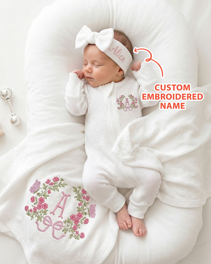 Gerippte Babykleidung mit individuellem Foto - Weich &amp; Skizzenhaft