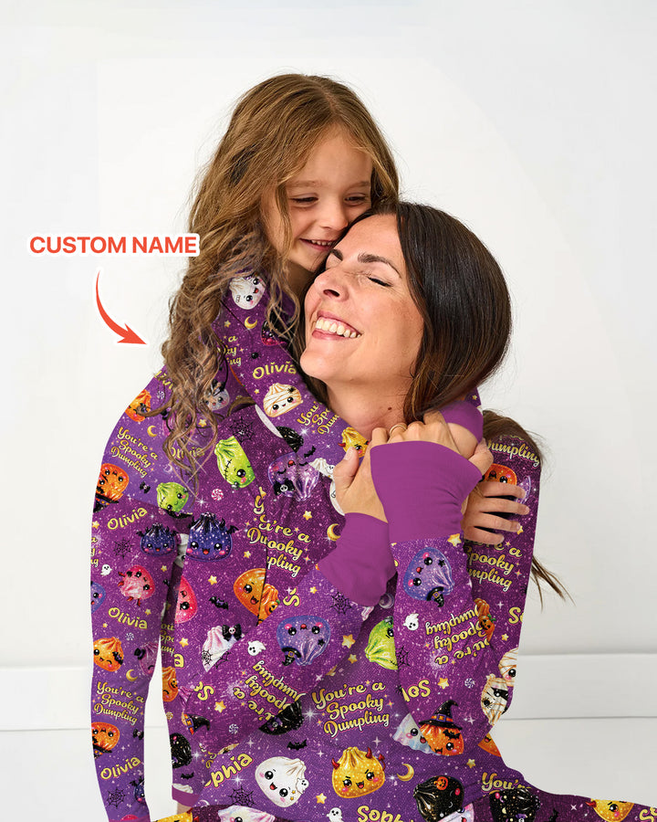 Custom Name You're A Spooky Dumpling Bamboo Two Piece Long Sleeve Pajama Set