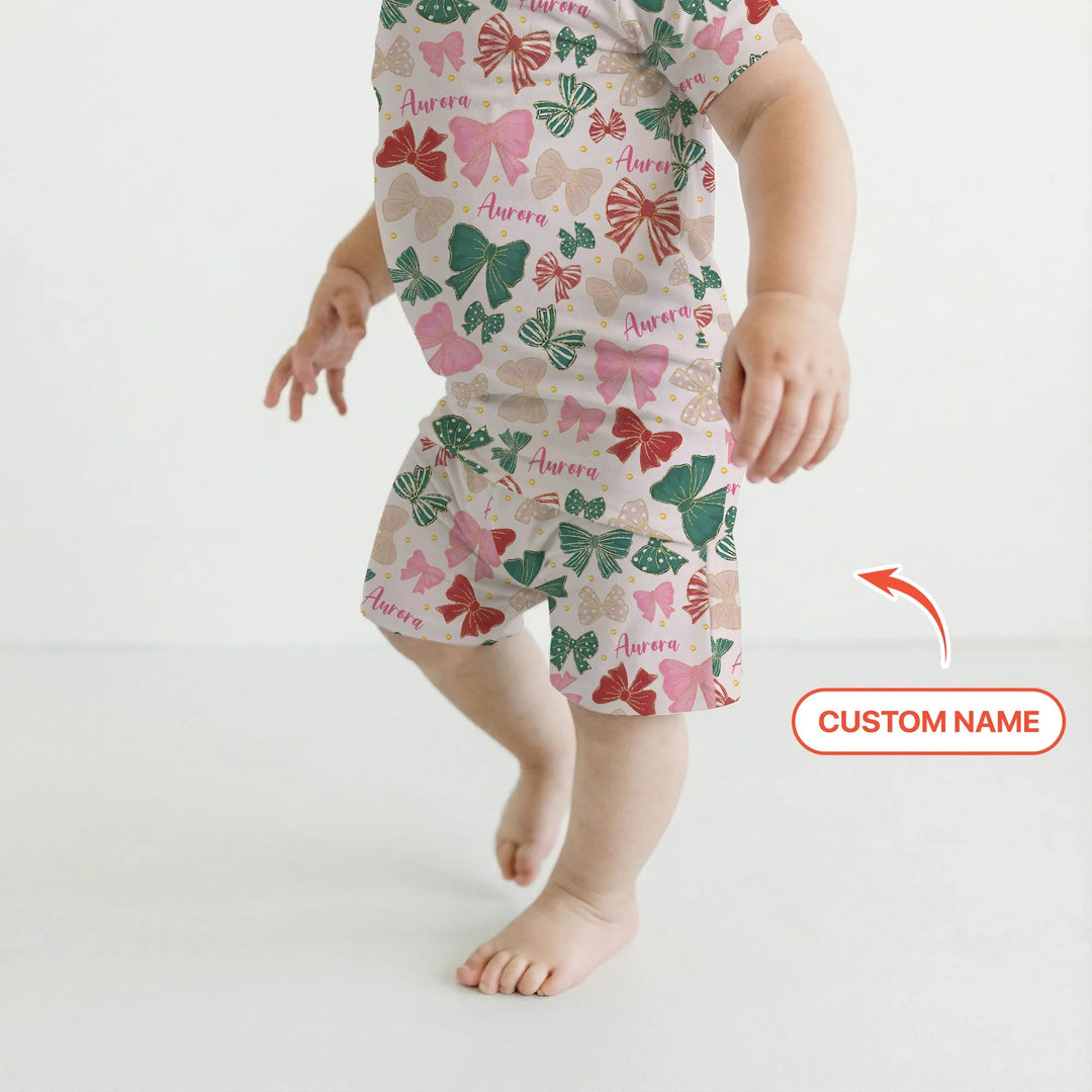 Zweiteiliges Pyjama-Set mit kurzen Ärmeln und Shorts im Sommer-Design