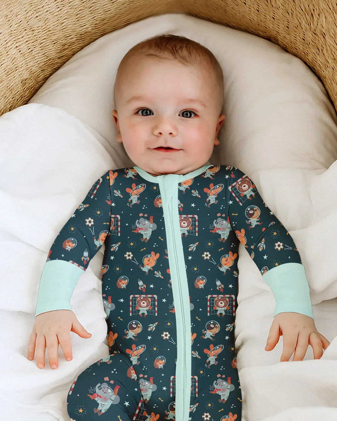 Gerippte Babykleidung mit individuellem Foto - Weich &amp; Skizzenhaft