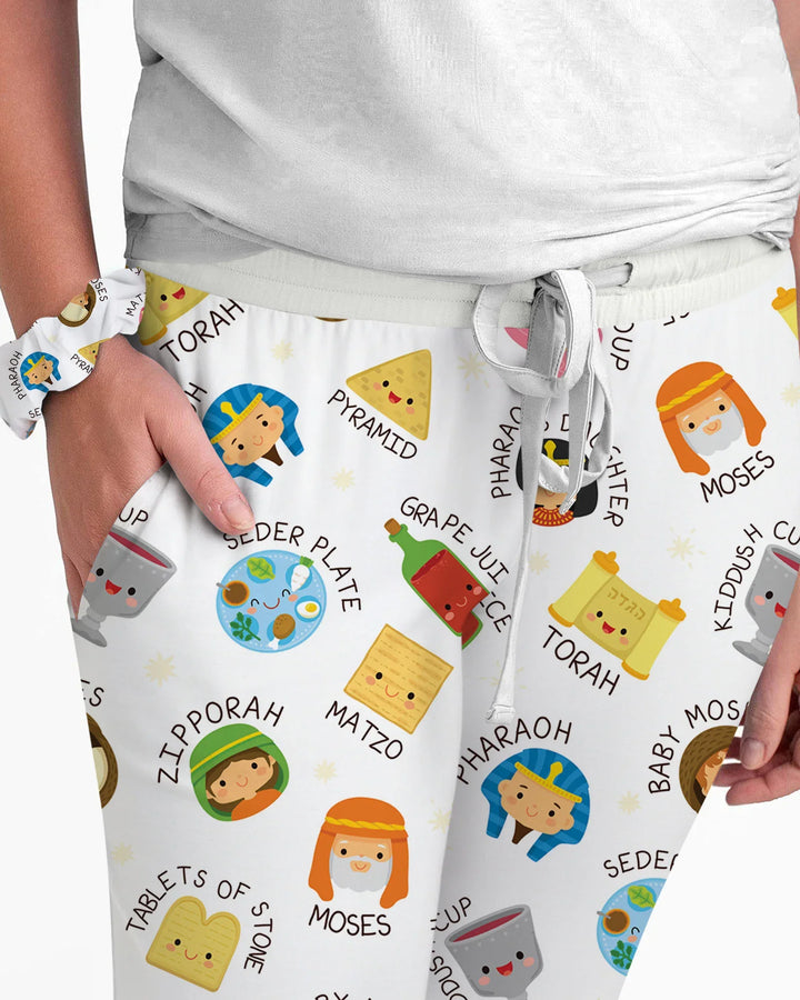 Cute Passover Characters Bamboo Women Pajama Set