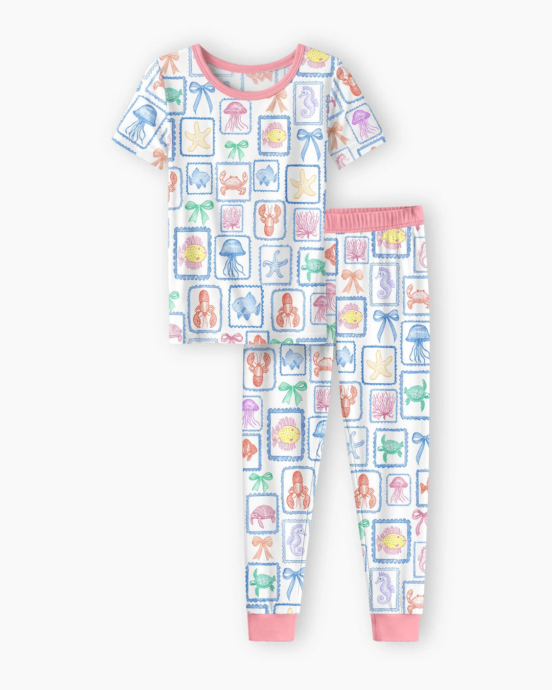 Zweiteiliges, kurzärmliges Pyjama-Set mit Marienkäfern