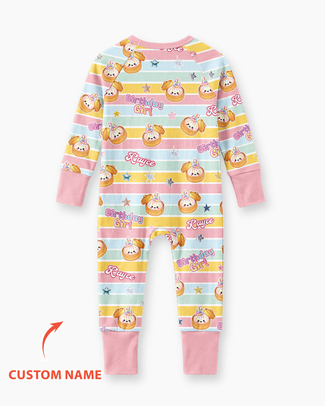 Custom Dumpling Birthday Girl  Bamboo Convertible Zippy