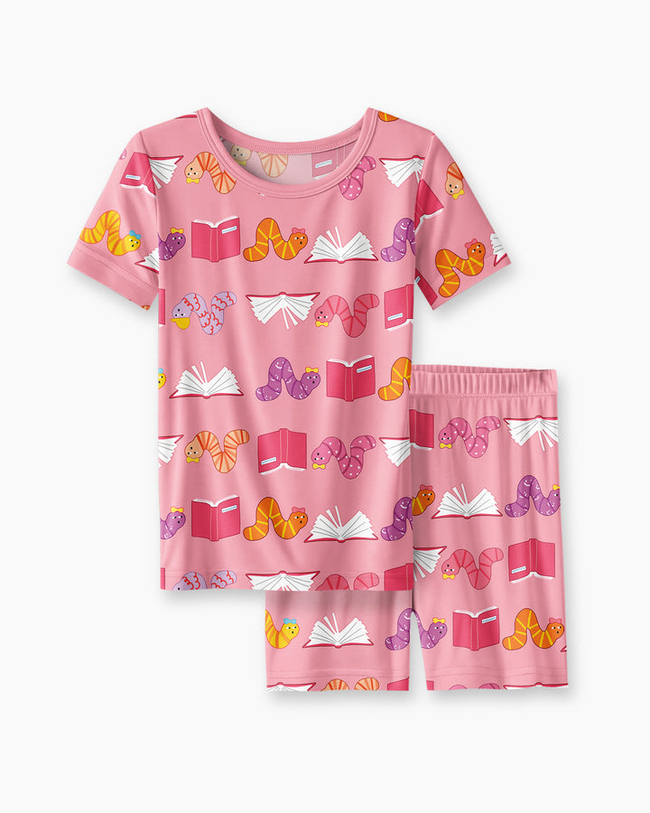 Schlafanzug-Set zweiteilig, kurze Ärmel, kurze Hose, Bambus