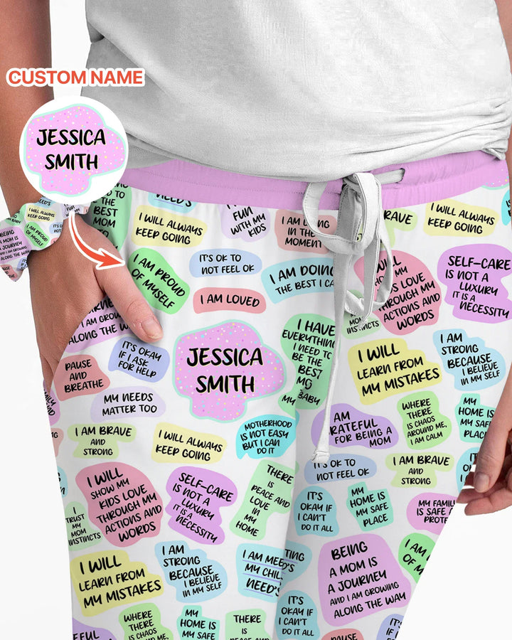 Mom & Baby Tägliche Affirmation Pyjama-Set für Damen aus Bambus