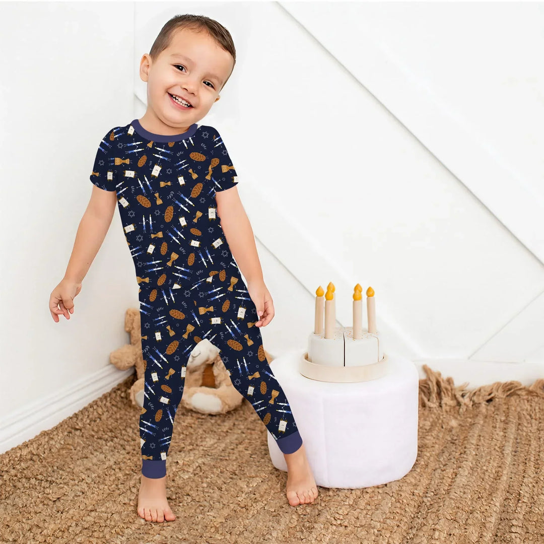 Zweiteiliges, kurzärmliges Pyjama-Set mit Marienkäfern