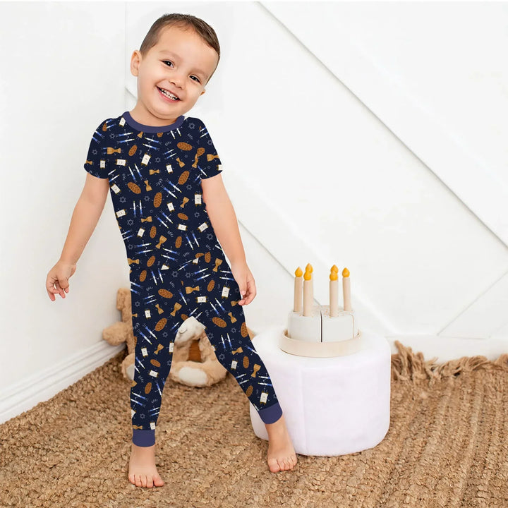 Zweiteiliges, kurzärmliges Pyjama-Set mit Marienkäfern