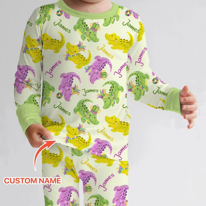 Zweiteiliges Langarm-Pyjama-Set mit Sommerfrüchten