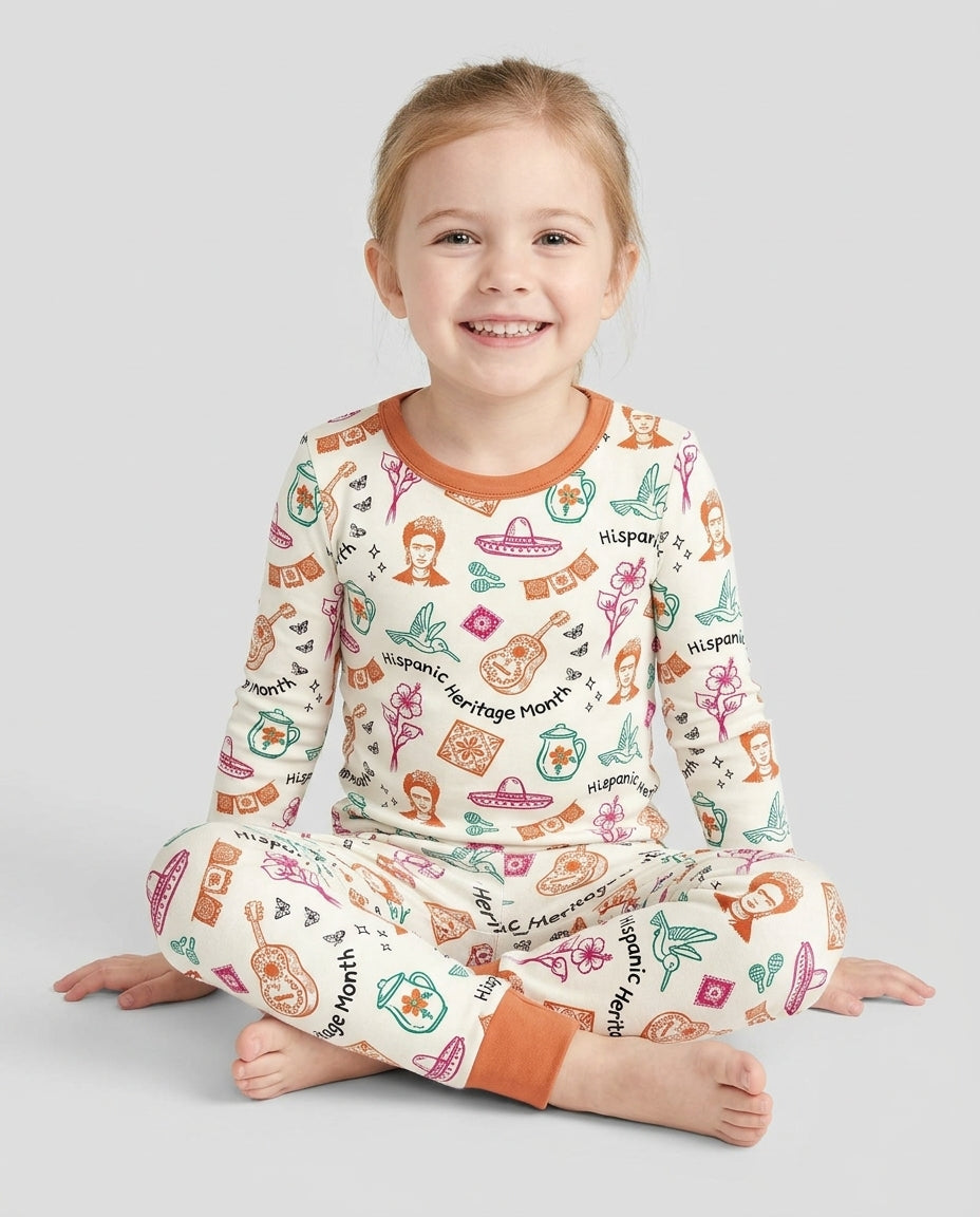 Hispanic Heritage Month Bamboo Two Piece Long Sleeve Pajama Set