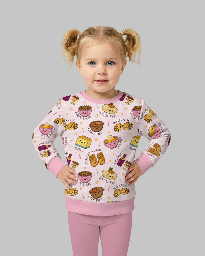 Shabbat Shalom Bambus Rundhals-Sweatshirt