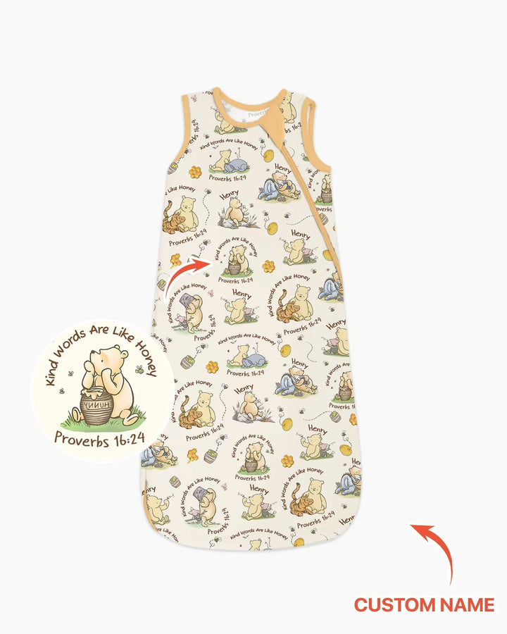 Kind Words Are Like Honey Custom Name Bamboo Sleep Bag
