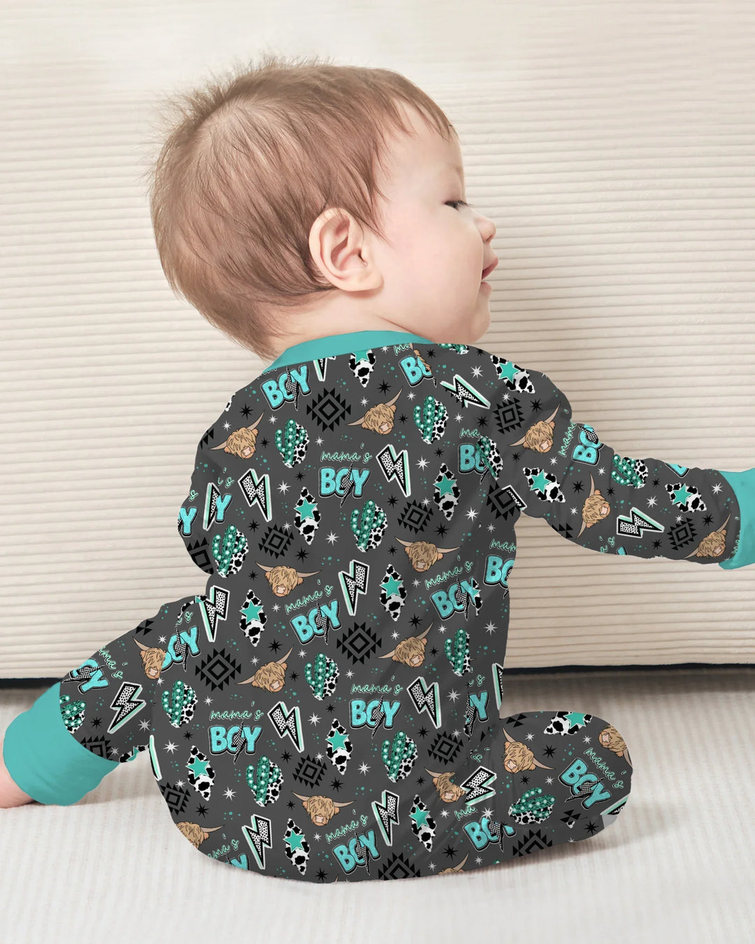 Gerippte Babykleidung mit individuellem Foto - Weich &amp; Skizzenhaft