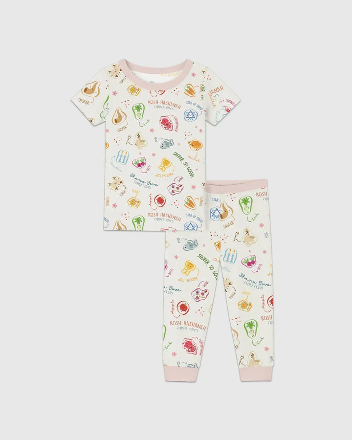 Zweiteiliges, kurzärmliges Pyjama-Set mit Marienkäfern