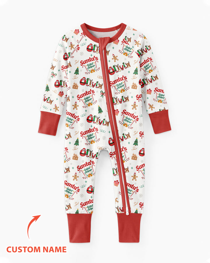 Personalized Santa's Little Helper Bamboo Convertible Zippy