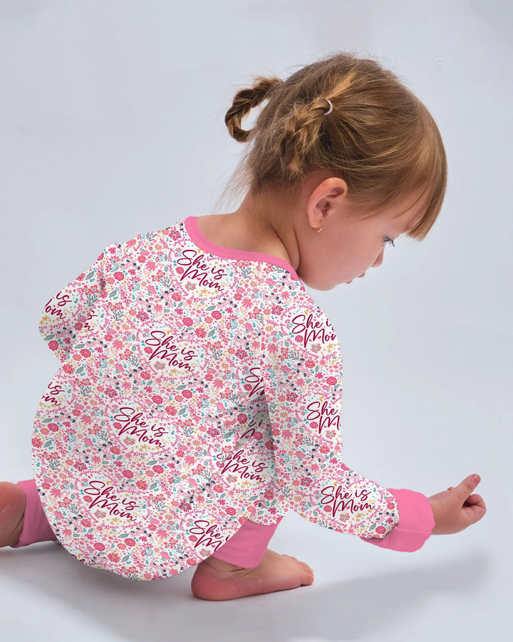 She Is Mom Floral Bamboo Convertible Zippy