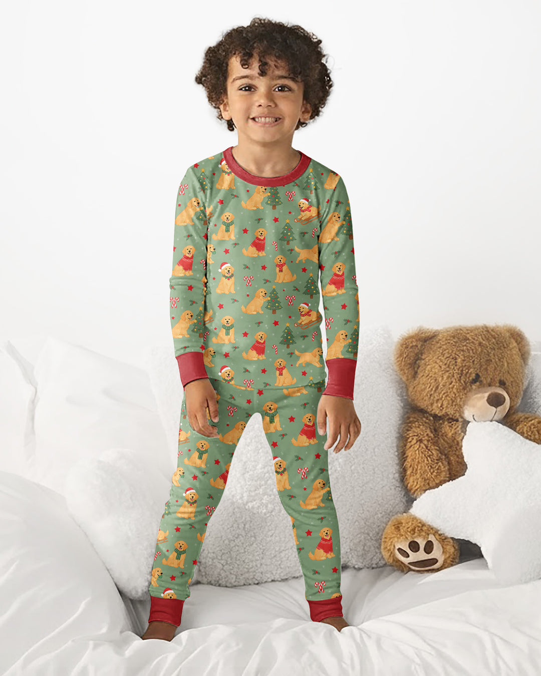 Holiday Dog Bamboo Two Piece Long Sleeve Pajama Set