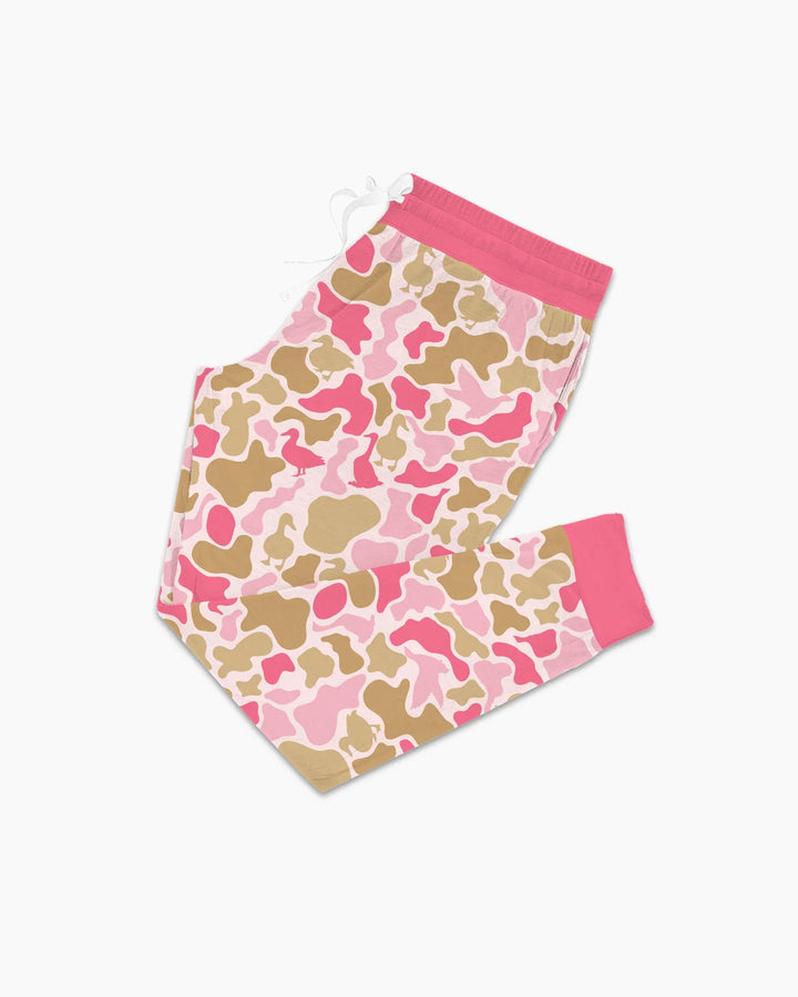 Mallard-Entenjagd-Tarnmuster-Pyjama-Set für Damen aus Bambus