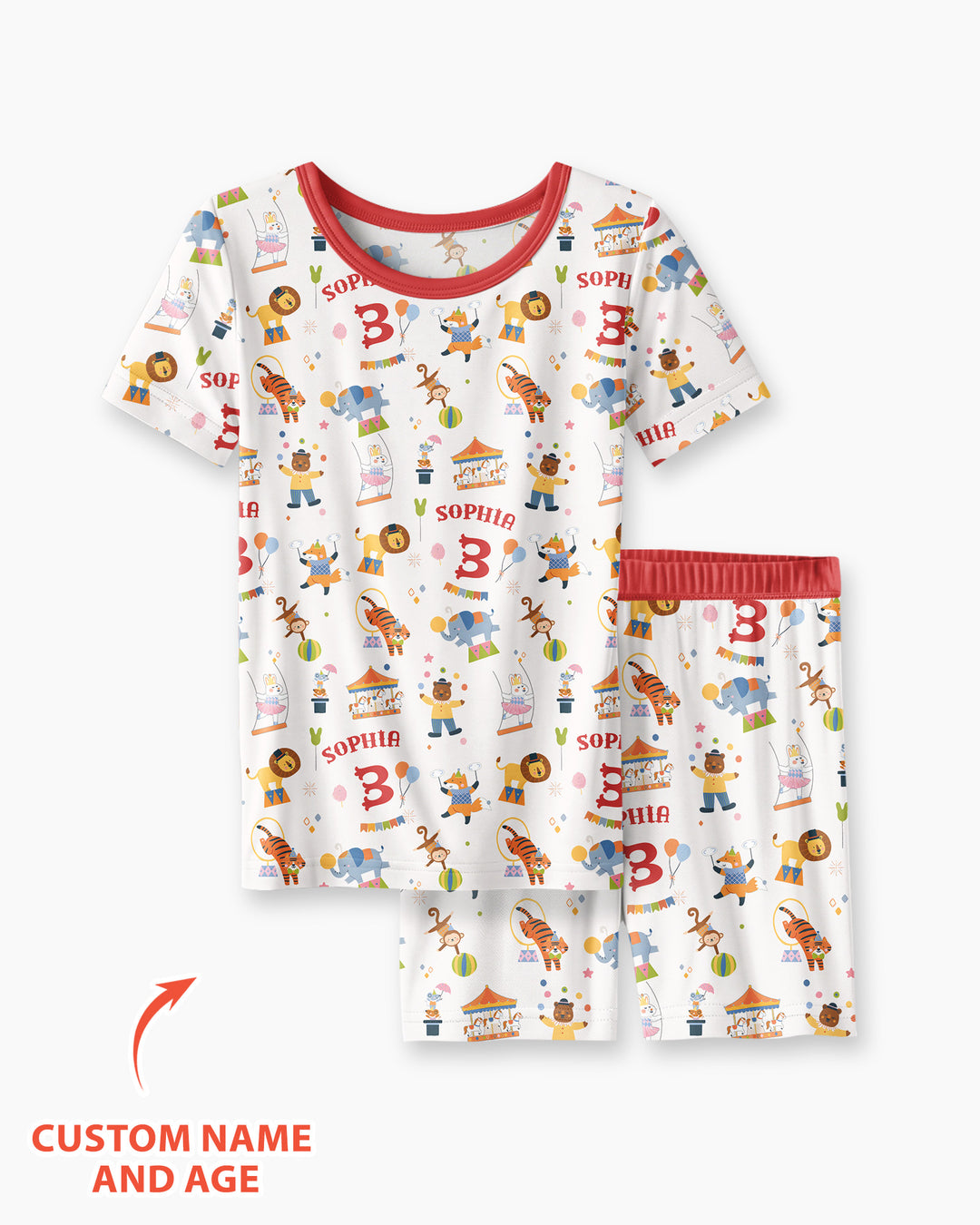 Schlafanzug-Set zweiteilig, kurze Ärmel, kurze Hose, Bambus